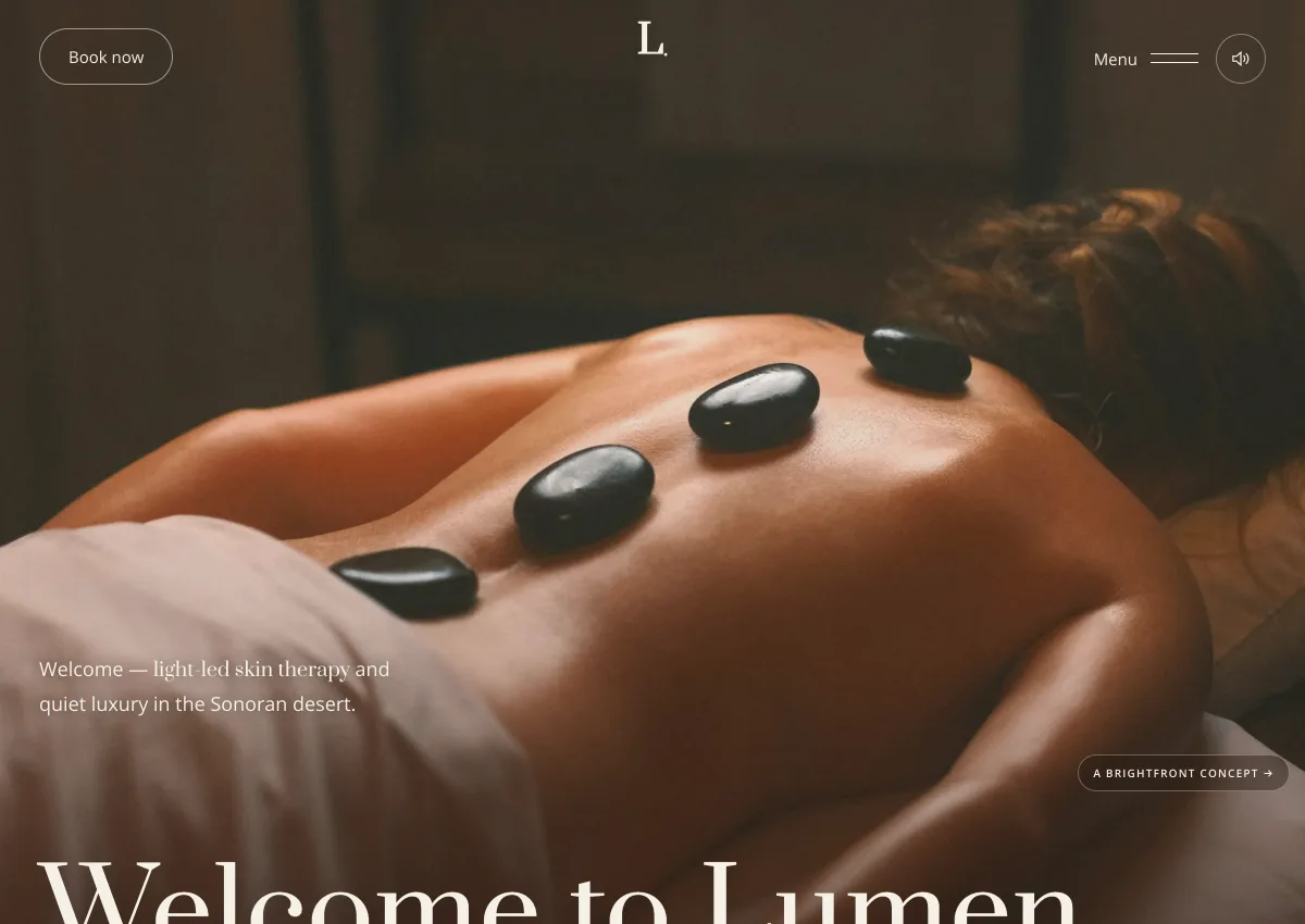 Lumen Med Spa — med spa website concept by BrightFront